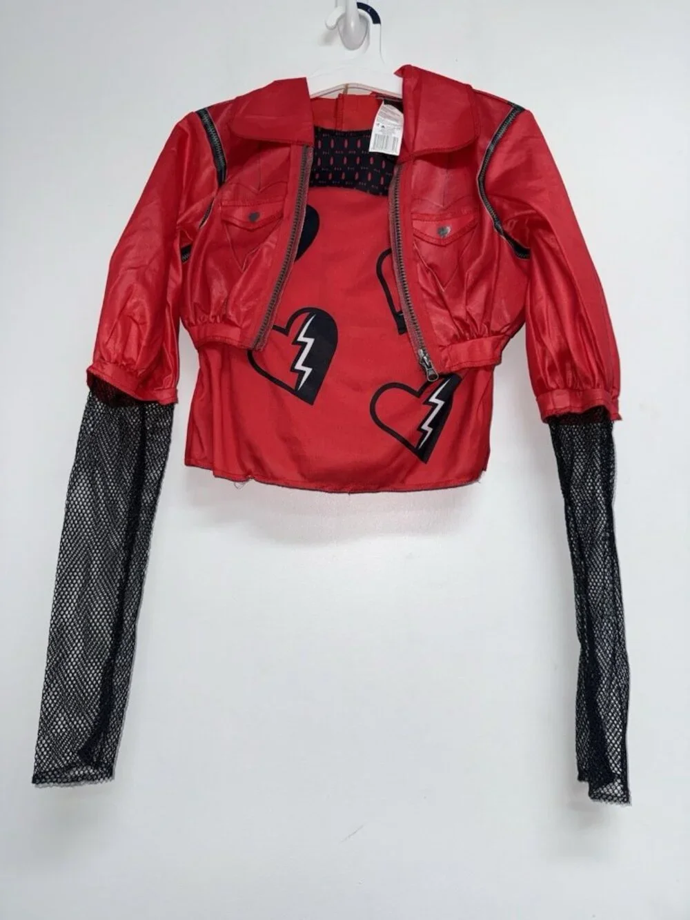Disney Descendants 4 Rise Of Red Costume Girls Deluxe Halloween Outfit L 10 12 - Picture 4 of 8